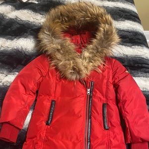 Red kids mackage coat